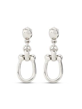UNO de 50 Polished Silver Drop Link Earrings